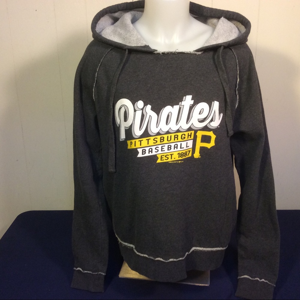 MLB Pittsburgh Pirates Womens Dark Gray Hoodie size medium by Campus Lifestyle